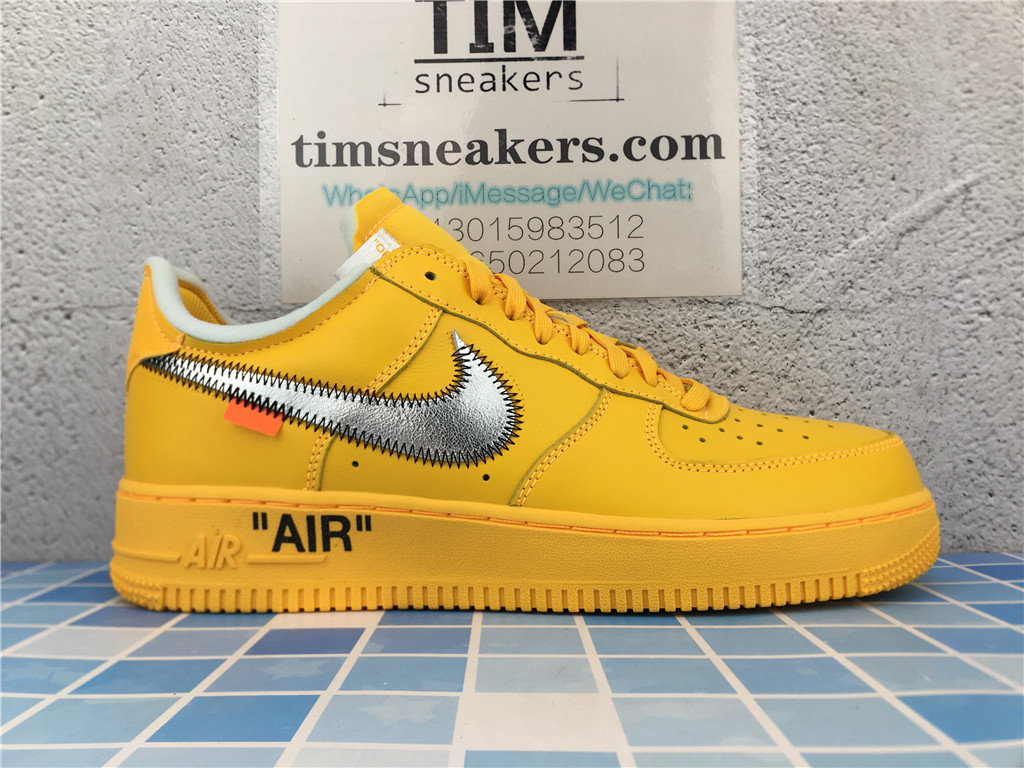 Off-White x Air Force 1 Low University Gold Metallic Silver DD1876 700